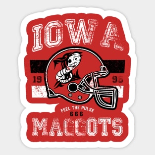 IOWA MAGGOTS (RED) Sticker